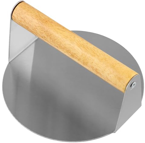 Burgerpresse Edelstahl, 5,5-Zoll Round Burger Smasher, Burgerpresse Grillzubehör, Pastetenpresse Leicht zu Reinigen für Leckere Hamburger, Patties, BBQ