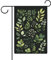 Bandiera da giardino botanico verde e bianca per le festività stagionali in iuta double face bandiere esterne 30,5 x 45,7 cm