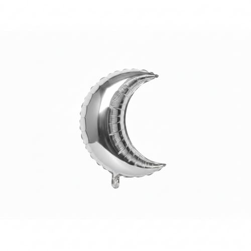 Folienballon Mond, Metallfolie, verschiedene Farben, 70 cm (Silber)