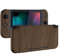 eXtremeRate Soft Touch Grip Back Plate for Nintendo Switch Console, NS Joy con Handheld Controller Housing with Full Set Buttons, DIY Replacement Shell for Nintendo Switch - Wood Grain