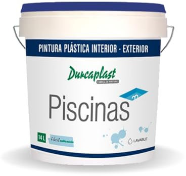 DURCAPLAST Pintura de Piscinas al agua. Buena resistencia al agua y a los productos de mantenimiento y limpieza de piscinas. En color azul (4l).