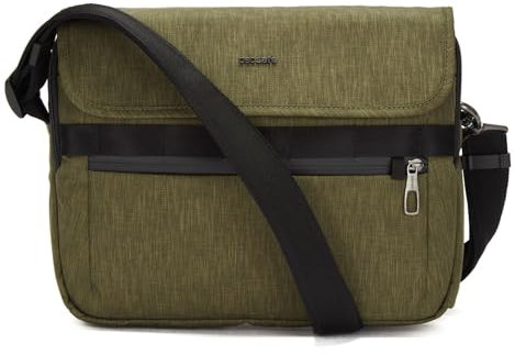 Pacsafe Metrosafe X Messenger-Tasche für Herren, Diebstahlschutz, passend für 12 Zoll (30,5 cm) Laptopgepäck, Dienstprogramm (Grün) - 30630517