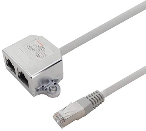 1aTTack.de Cat. 5e Patchkabeladapter Netzwerk Netzwerkkabel Splitter Ethernet/Ethernet 0 1 m 1 Stück