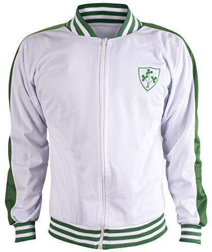 JL Sport Irland Jacke Retro Fußball Anzug mit Reißverschluss Jacke - M