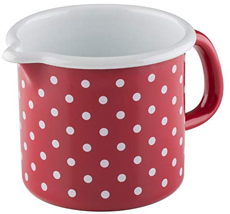 Riess, 0040-077 - Cazo para picos (12 L, 12 L, esmaltado, rojo/blanco, inducción)