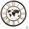 Wanduhr Welt, Metall, D67 cm – Atmosphera Designer Innen