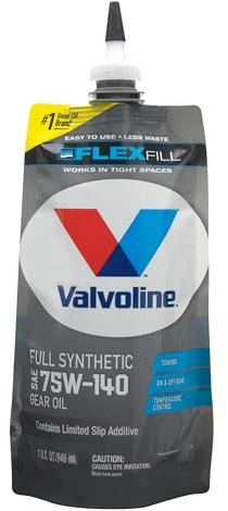 Valvoline FlexFill Advanced Full Synthetic 75W-140 Gear Oil 1 Quart Pouch