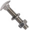OPIOL QUALITY® Schlossschrauben M6x35 mit Muttern und Unterlegscheiben M6 (25 Stück) aus Edelstahl A2 V2A Set DIN 603 / DIN 934 / DIN 125 Flachrundkopfschrauben Muttern Edelstahlschraubenset