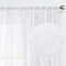 TOPICK Sheer Vorhang Voile Stangedurchzug Blätter Stickerei Gardine Transparent Weiß Blatt Vorhänge Gaze Paarig für Wohnzimmer Schlafzimmer H245xB140(cm) 2er Set