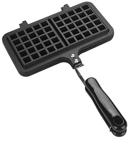Molde para Hornear Gofres, Molde para Gofres Antiadherente de Doble Cara de Aleación de Aluminio para Estufas de Gas (33.5 * 21.5 cm)