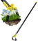 Bird Twig Zappa da Giardino con Staffa, Zappa ad Anello per prevenire efficacemente Le Erbacce, 137 cm, in Acciaio Inox, Regolabile, con Manico Lungo, per giardinieri Medi e Alti, Colore Nero