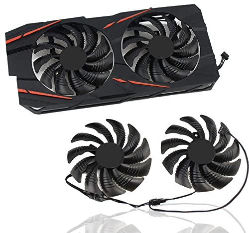 Dotodo Ventilador de 88 mm T129215SU TPLD9210S12HH Ventilador de enfriamiento de 4 pines para Gigabyte GTX 1050 1060 1070 960 RX 470 480 570 580 enfriador de tarjetas gráficas (Fan-AA)
