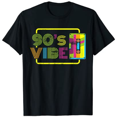 90's Vibe Audio Tape Kid Audiotape Music Tee Boombox Record T-Shirt