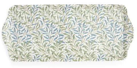 Spode Morris & Co Willow Bough Sage Melamine Sandwich Tray by Portmeirion, Green, 38 x 16cm (X0019419173)