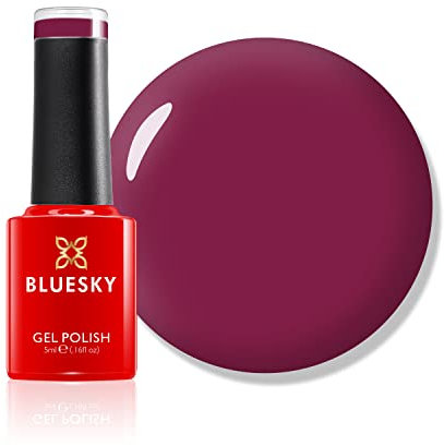 BLUESKY Gel Nail Polish, Vienna, Mini, FW01, Burgundy, Red, Long Lasting, Chip Resistant, 5 ml Requires Drying Under UV LED Lamp