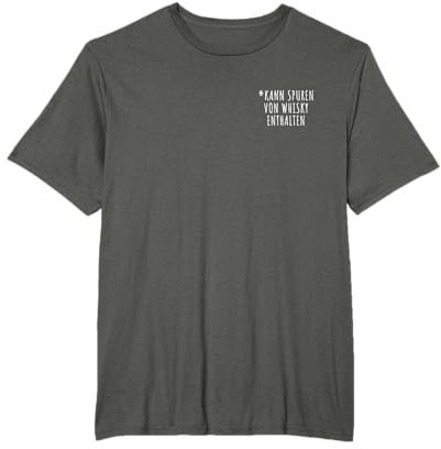 Spuren von Whiskey enthalten Kann | Whisky Spruch T-Shirt