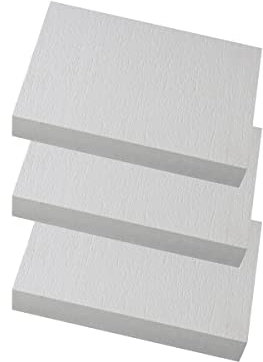 YTGZS Placa de Aislamiento térmico de Fibra de cerámica inorgánica ignífuga Resistente al Calor Longitud 150mm Ancho 100mm,3 Piezas,Thickness 10mm