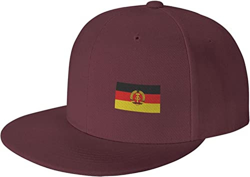 501 Baseballkappe Ostdeutschland Deutsche Demokratische Republik Flagge Dunkelrot Baseballkappe Mütze Outdoor Baseball Cap Casual Basecap Baseball Für Wandern Vintage Athletic