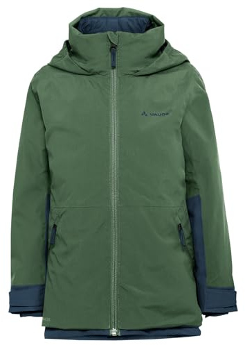 VAUDE Kinderjacke Kids Casarea 3in1 Jacket II, isolierte Innenjacke zum Wenden, wasserdicht, winddicht und atmungsaktiv, woodland, 98