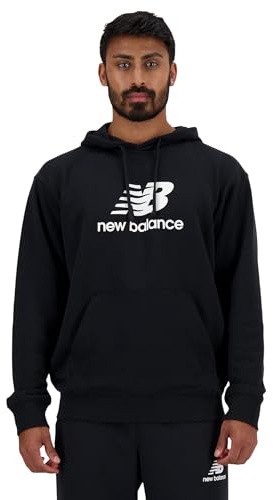 New Balance NB Essentials Kapuzenpullover mit gestapeltem Logo Herrenjacke
