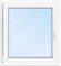 FENSTERVERSAND - Kunststofffenster Weiß - zu öffnendes Fenster Kunststoff mit Griff, Dreh- & Kippfenster, 2-fach Verglasung, Klarglas - DIN links - BxH: 900x1000 mm, 70 mm Profil