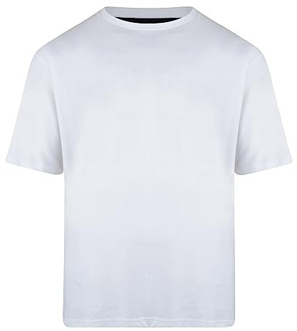 VR2 Denim Men's T-Shirts Big & Tall Short Sleeve Crew Neck Plain Tee Casual Premium Quality Top, White Colour, UK Size 8XL
