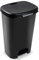 Muddy Hands 50 Litre Plastic Foot Pedal Bin Large Tall Slim Kitchen Rubbish Recycling Waste Dustbin (Black)