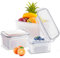 Esyhomi Fresh Food Storage Containers for Fridge, 3 Pack Stackable Fridge Storage Container, Fruit Vegetable storage with Drain Baskets, Refrigerator Organizer Bins with Lids for Kitchen