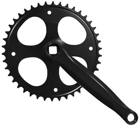 NaLsa Kurbelgarnitur, Quadratisches Kegelkettenblatt, 170 Mm, Verdickter 14,5 Mm Kurbelarmsatz Für Die Meisten Single-Speed-Fahrräder (Color : 42T)