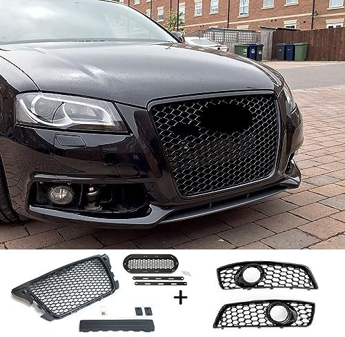 Griglia Anteriore Maschera Calandra Griglie Fendinebbia Compatibile con A3 8P 08-13