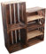 Teramico Holzkisten Obstkisten Weinkisten geflammt dunkel 50 x 40 x 30cm in tollen Set-Angeboten als Regal oder zur Aufbewahrung (4er Set | 2 x Boden Lang)