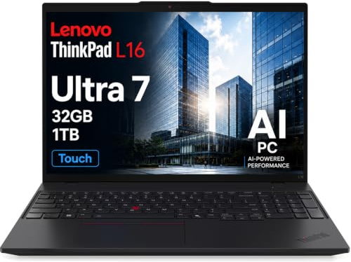 Lenovo ThinkPad T16 Gen 2 Business Laptop (16 FHD+ antiriflesso, Intel 10-Core i7-1355U, 32GB DDR5 RAM, 1TB SSD), impronte digitali, 2 x Thunderbolt 4, webcam, Ethernet, Wi-Fi 6E, Win 11 Pro con AI