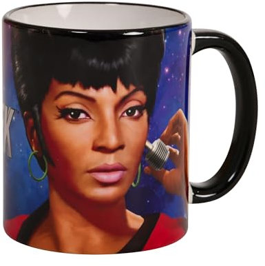 Elbenwald Star Trek Tasse mit Lieutenant Uhura Motiv Rundumdruck Keramik 320 ml mehrfarbig