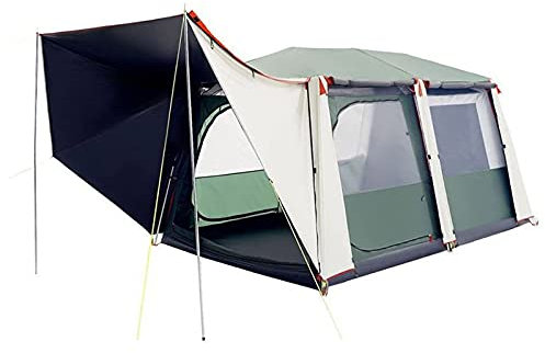 NOALED Großes Campingzelt im Freien, Zwei Zimmer und EIN Wohnzimmer, Vinyl-Sonnenschutz für mehrere Personen, kostenlose Zelte für 8-12 Personen