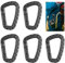 5PCS Karabiner Kunststoff, Karabiner schwarz Praktisches, Robuste D Form für Outdoor Aktivitäten Leichtgewichtig und zuverlässig, Ideal für Camping, Wandern Und Mehr!