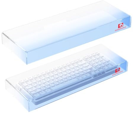 SELORSS KC04 Acrylic Gaming Keyboard Cover - Dust Protector for K61 K68 K87 K98 K104 Mechanical Keyboards (Blue)