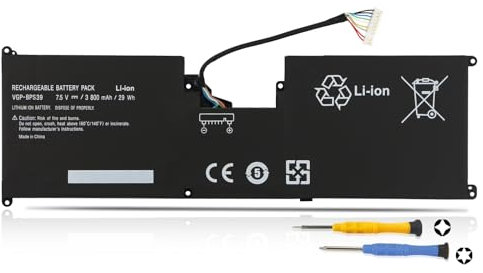 K KYUER 29Wh 3800mAh VGP-BPS39 Batería para Sony VAIO Tap 11 SVT112 Tablet Series SVT11213CXB SVT112A2WL SVT112A2WM SVT112A2WP SVT112A2WU SVT112A2WW SVT1121B2EW SVT11215CXB SVT11218SCW SVT11227PXB