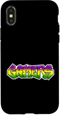 Hülle für iPhone X/XS Videospiel Spieler Gamer Graffiti Text Geschenk Männer Frauen Kinder
