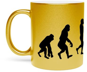 Fabulous Goldener Becher aus Verchromter Keramik - Evolution Flöte Querflöte Musikinstrument - 325 ml