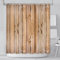 AIBIIN Rideau de douche en bois rustique rustique avec 12 crochets - Décoration murale - Imperméable - 180 x 180 cm