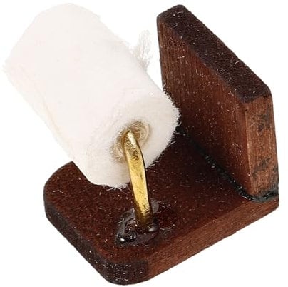 BESTonZON Roll Mini Dollhouse Tissue Paper Miniature Paper Towels Toilet Paper Model Mini Toilet Tissue Dollhouse Paper Towels Miniature Scene Model Toys Metal Coffee