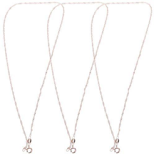 Tofficu 18k Rosegold Wasserwelle Kette Damen Halskette Zarte Kupferkette Für DIY Schmuck Lange Halskette Ca Für Modische Akzente Und Vielseitige