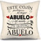 Aosumin Este Cojín para el Mejor Abuelo del Mundo - Funda de Cojín Regalo Divertido para el Día del Padre y del Abuelo