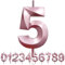 Nummer 5 Geburtstagskerze, 5. Geburtstag Kerze, 3D Design Roségold Glitter Nummer Kerzen, Cake Topper Dekorationen, Kuchen Kerze für Geburtstagsparty, Hochzeitstag, Baby-Dusche, Party-Dekoration