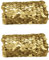 Damen Glänzend Pailletten Armstulpen Handgelenk Manschetten Glänzend Kleid Armbänder Elastisch Oversleeve Fingerlose Handschuhe Wrist Stulpen Party Karneval Cosplay Kostüm Zubehör (Gold)