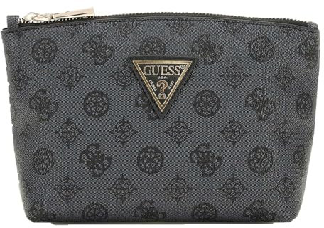 GUESS Wilder Large Top Zip Cosmetic Bag Charcoal