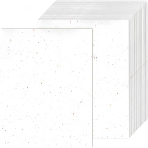 Acidea 25 Blatt Weiß A4 Papier, 250 g/m² Verdicktes Tonkarton Papier, Roségold-Folienflocken Bastelpapier Tonpapier Urkundenpapier Verwendet zum Schreiben, Menüs, Einladungen, Briefe