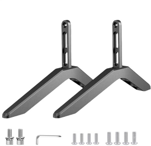 TV Sockelfüße, Universals TV Standfüße für 32 bis 65 Zoll Fernseher - TV Füße für Flach Curved TV Smart TV LCD LED Fernseher bis zu 45kg, Geeignet für Lochabstand 20 bis 55mm