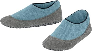 FALKE Unisex Kinder Cosy Slipper K Hp Wolle Rutschhemmende Noppen Stoppersocken, Blau Key Largo 6852, 25/26 EU
