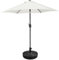 Yaheetech Sonnenschirm mit Schirmständer Φ 230 cm Gartenschirm mit Schirmhalter 22 L Wasser/ 36 kg Sand Befüllbar Neigbar für Garten/Balkon/Terrasse/Markt, Cremeweiß